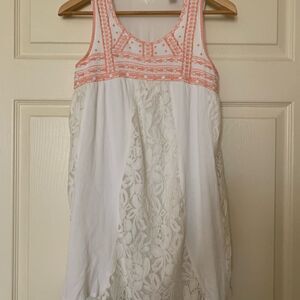 Mahina Lace and Embroidered Baby Doll Dress